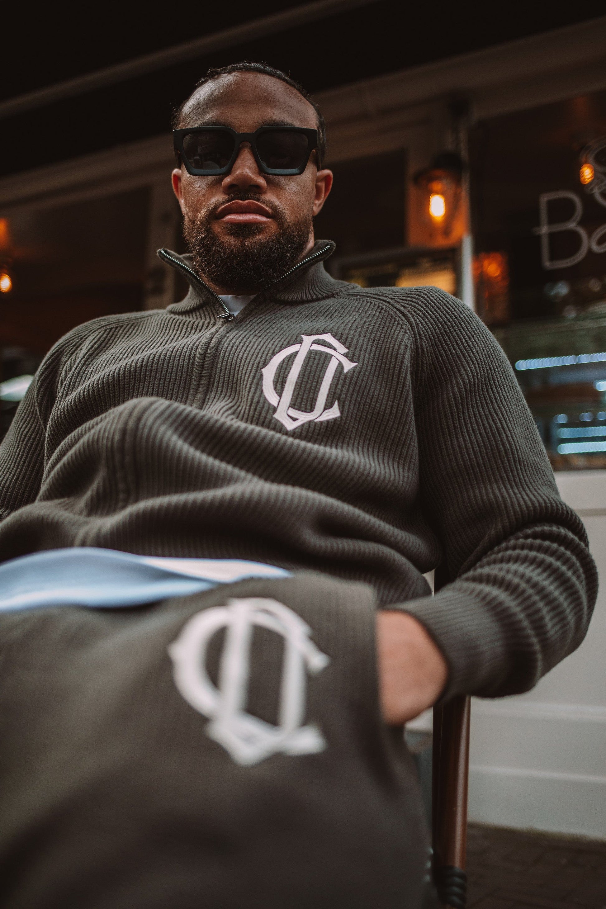 Cardair CD Emblem Knit Track Top - Olive - Kick Game
