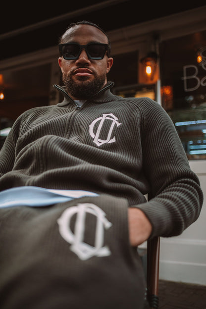 Cardair CD Emblem Knit Track Top - Olive - Kick Game