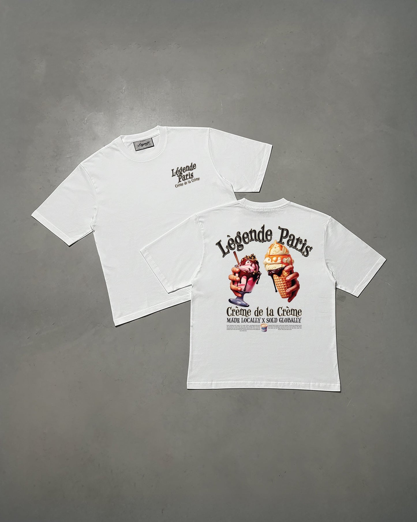 CREME DE LA CREME T-SHIRT - WHITE - Kick Game