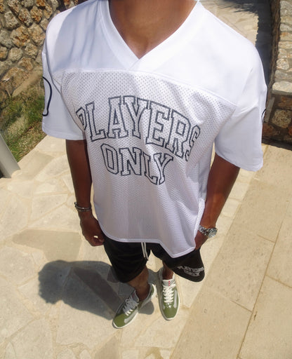 WHITE MESH JERSEY - Kick Game