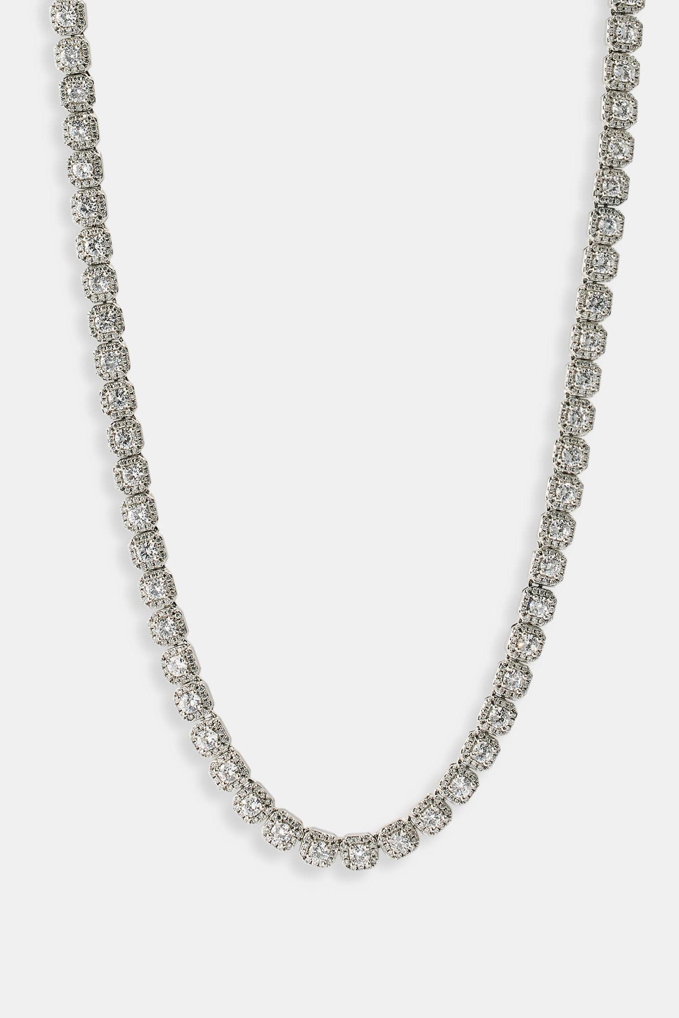 Cernucci Clustered Tennis Chain - 7mm - White - Kick Game