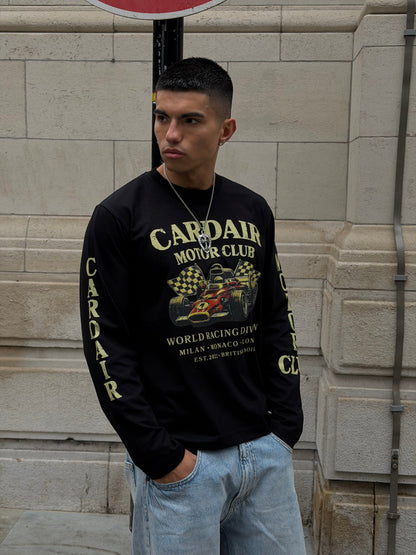 Cardair Motor Club Long Sleeve T Shirt - Black - Kick Game