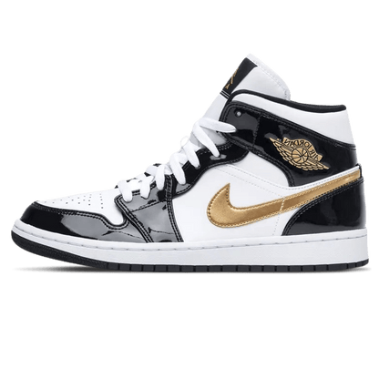 Air Jordan 1 Mid Patent 'Black Gold' - Kick Game