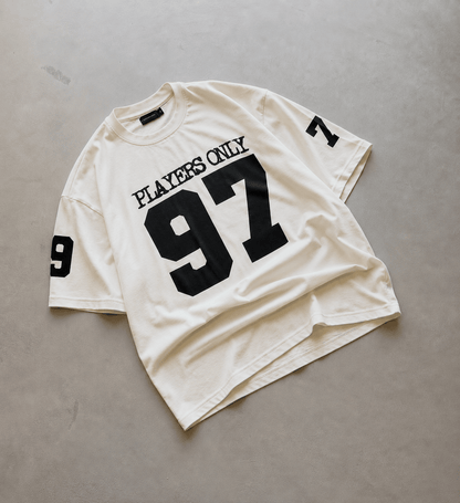 PLAYERS ONLY ECRU JERSEY TEE - Kick Game