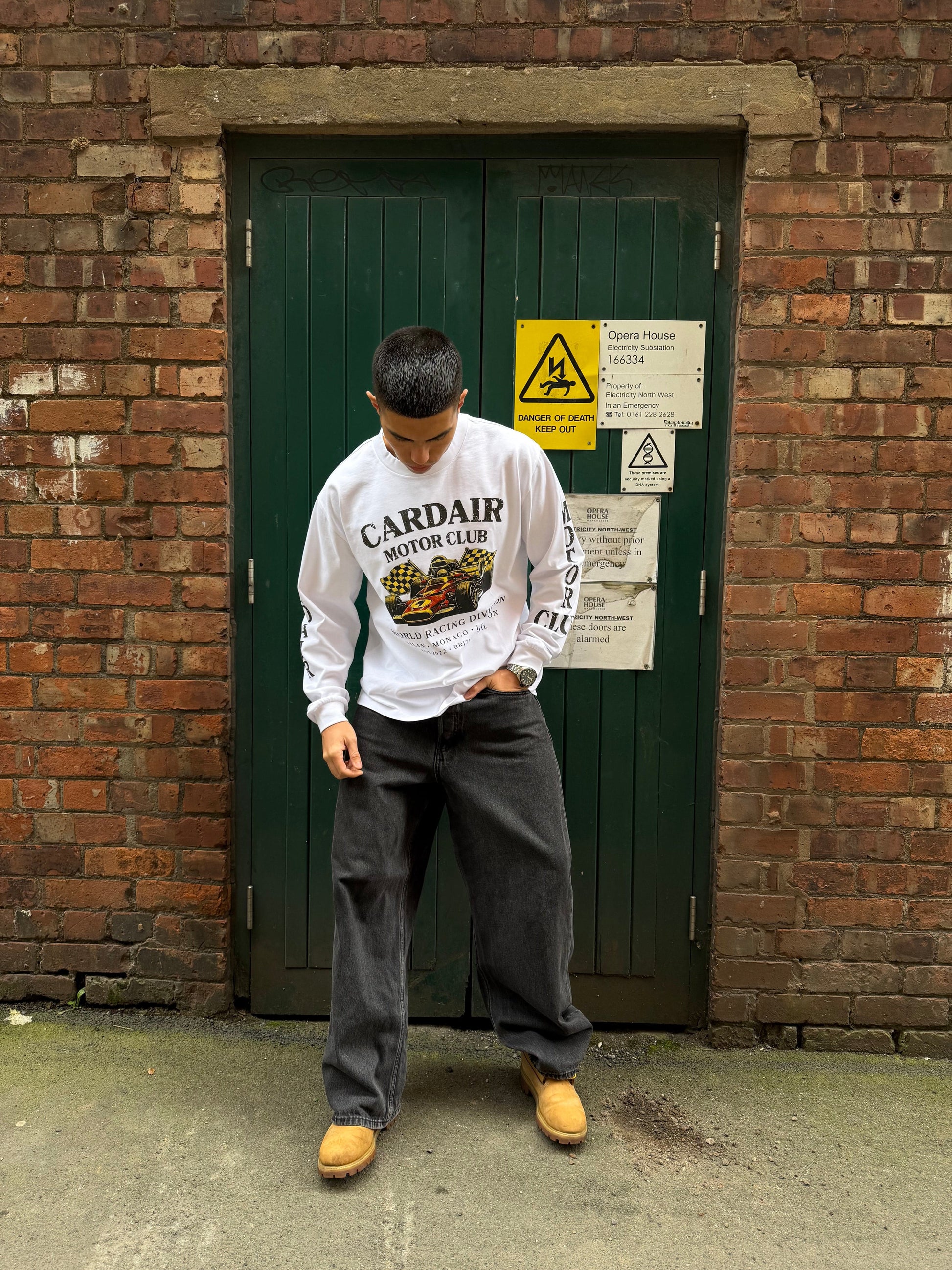 Cardair Motor Club Long Sleeve T Shirt - White - Kick Game