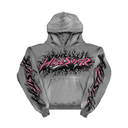 Hellstar Future Flame Hoodie 'Grey' - Kick Game