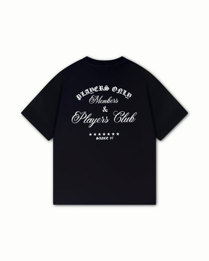 PLAYERS ONLY BLACK EMBROIDERED TEE - Kick Game