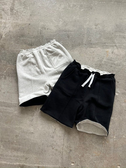 KAIZEN MARKET GREY/BLACK REVERSIBLE SHORTS - Kick Game