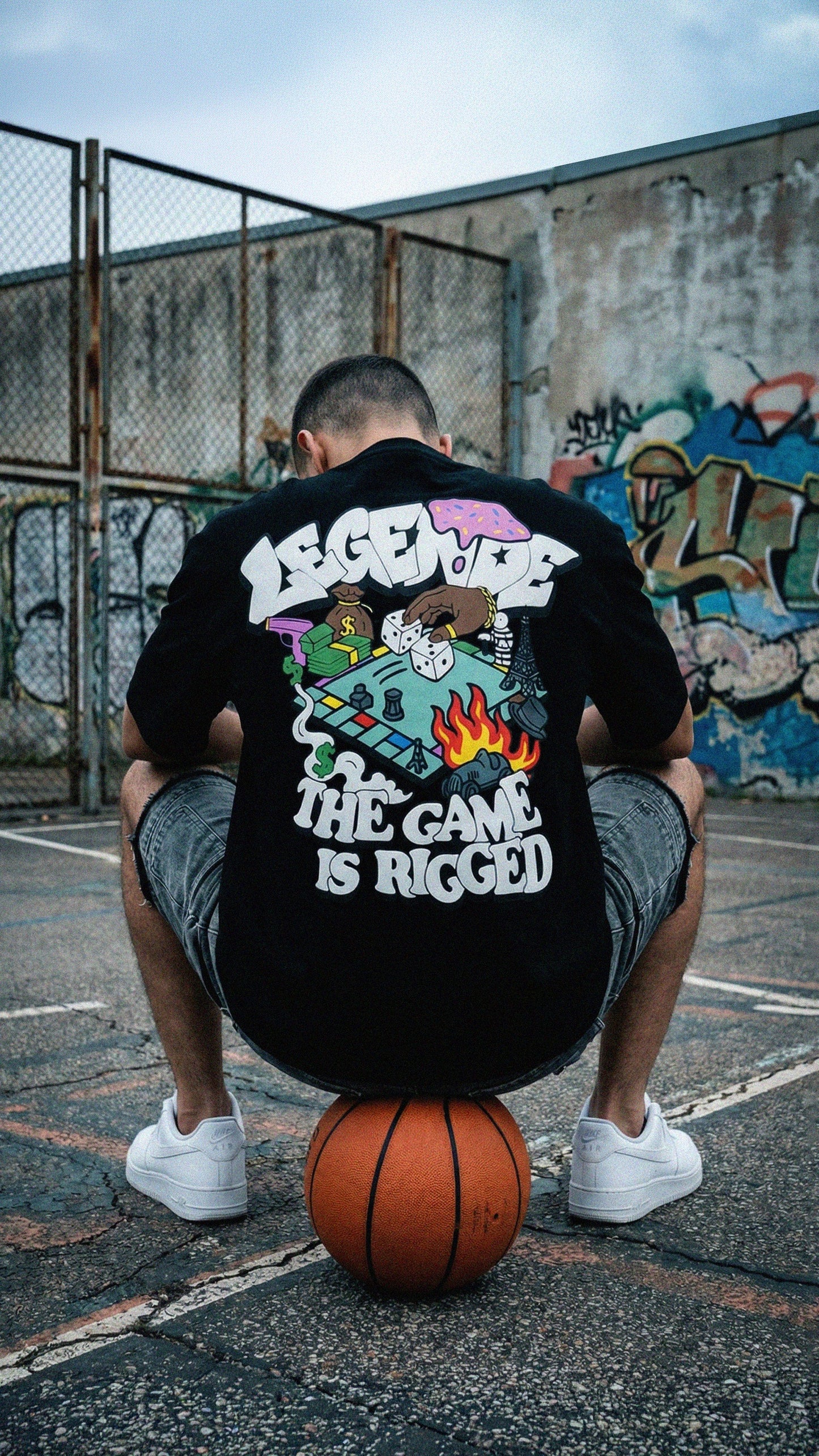 Legende Paris GAME IS RIGGED T-SHIRT - BLACK - Kick Game