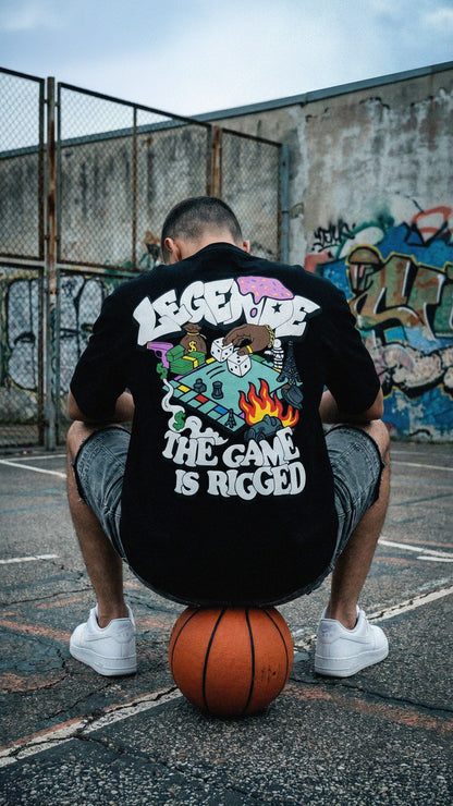 Legende Paris GAME IS RIGGED T-SHIRT - BLACK - Kick Game