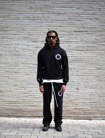 PLAYERS ONLY BLACK EMBROIDERED SWEATPANTS - Kick Game