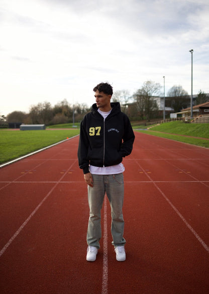 PLAYERS ONLY BLACK JERSEY ZIP HOODIE - Kick Game