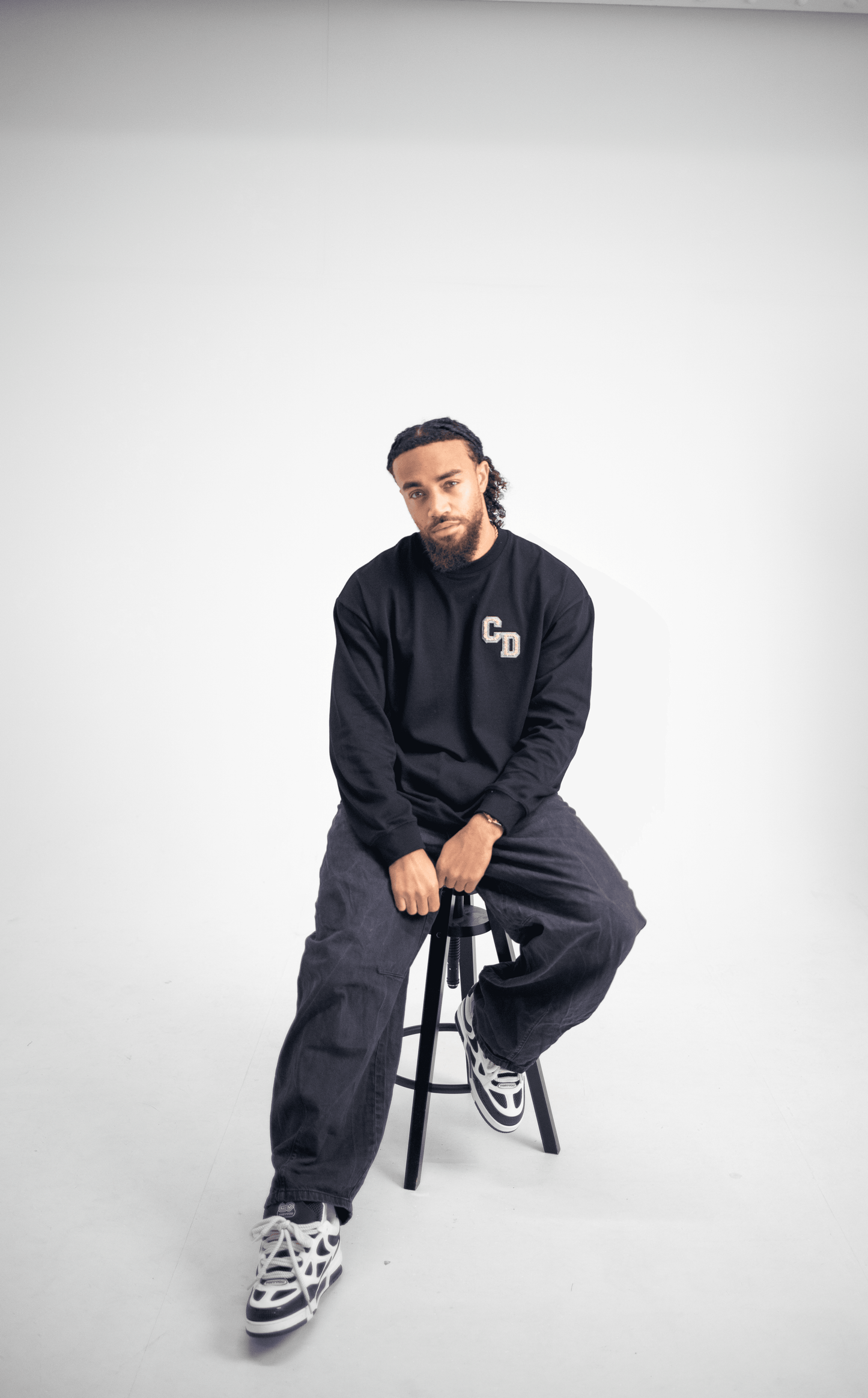 Cardair CD Logo Long Sleeve T shirt - Black - Kick Game