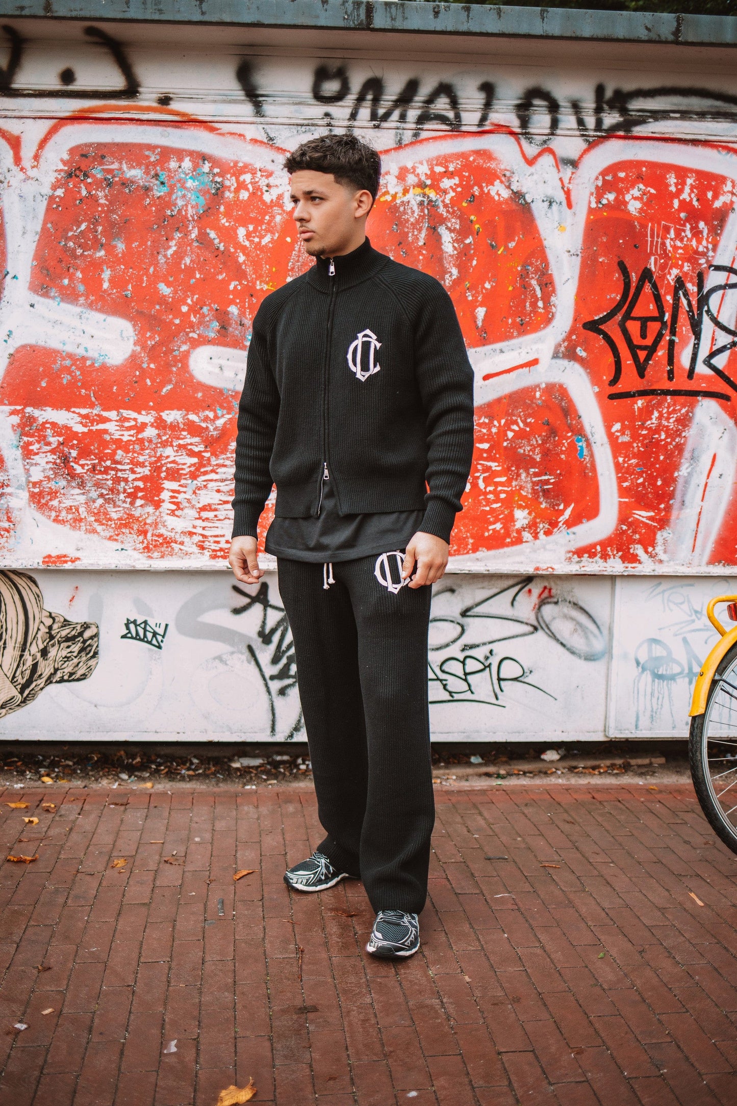 Cardair CD Emblem Knit Track Top - Black - Kick Game
