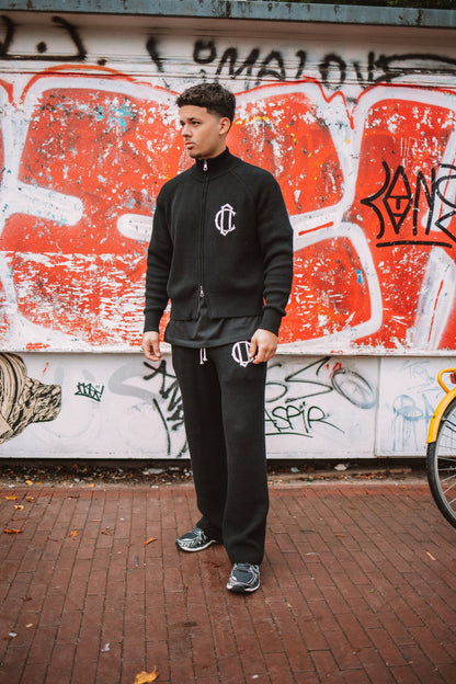 Cardair CD Emblem Knit Track Top - Black - Kick Game