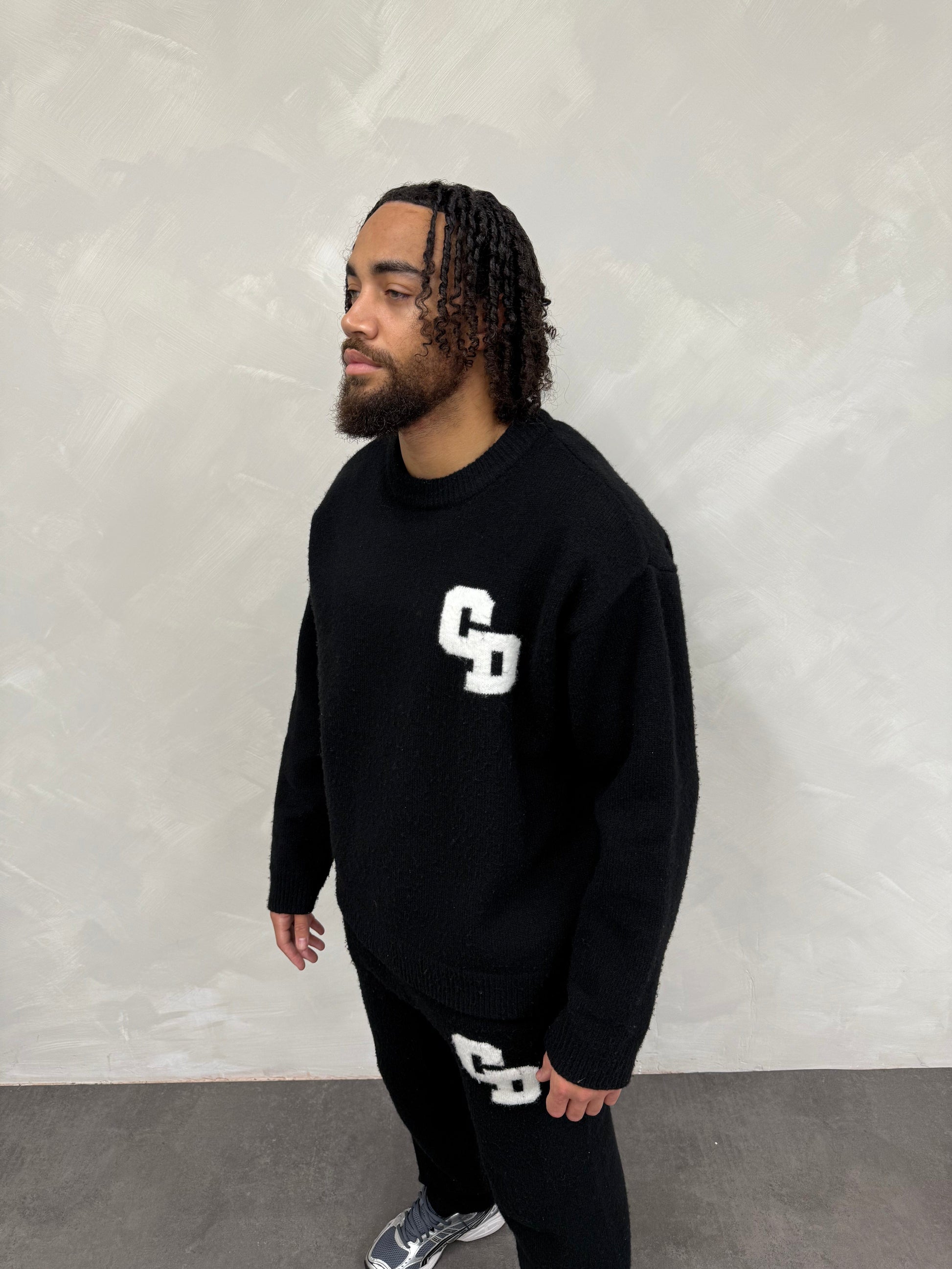 Cardair CD Logo Knit Sweater - Black - Kick Game