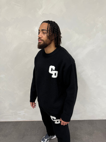 Cardair CD Logo Knit Sweater - Black - Kick Game