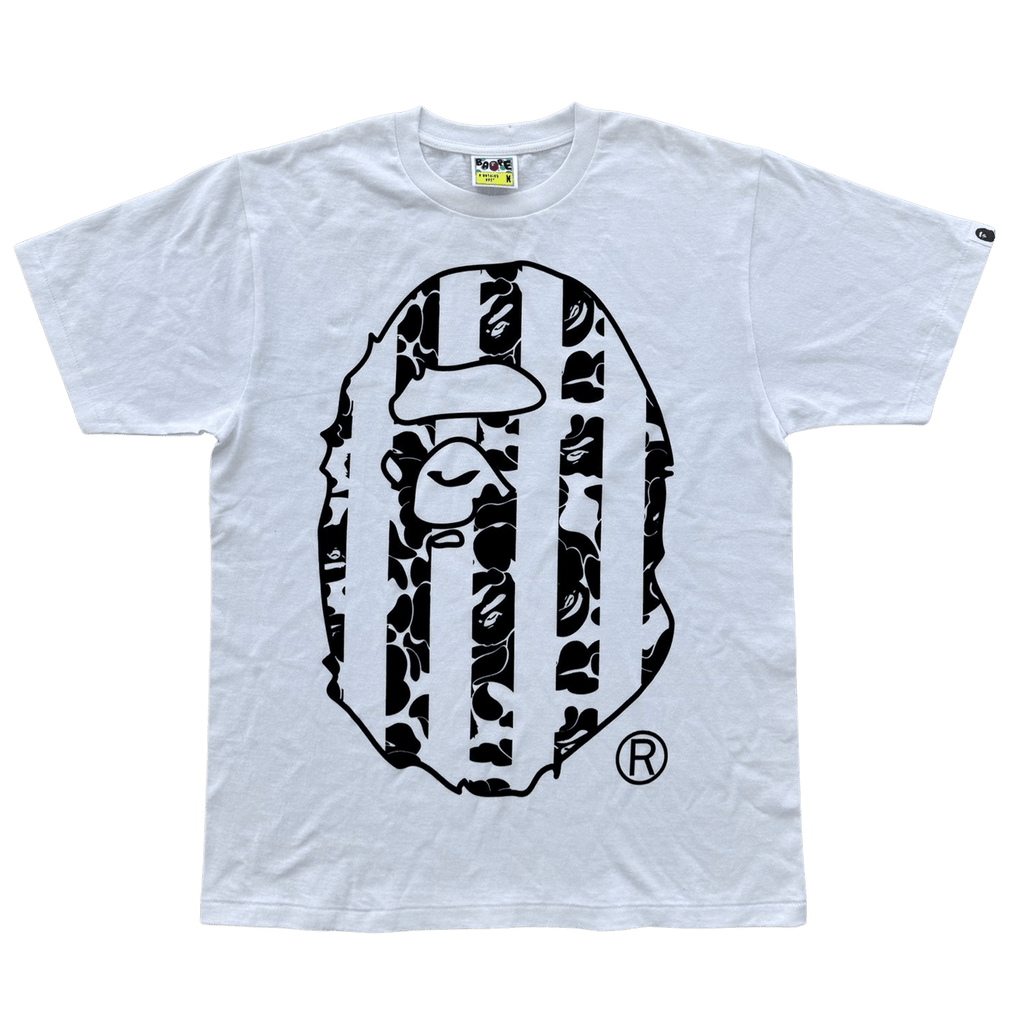 Bape Tee 'White Black' — Kick Game