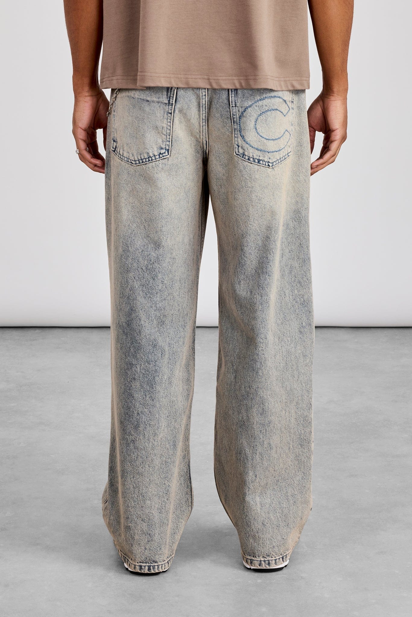 Cernucci Baggy Applique Jean - Antique Wash - Kick Game