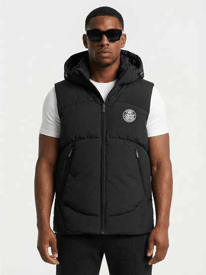 PUFFER BODYWARMER - BLACK - Kick Game