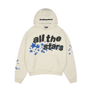 Broken Planet Hoodie 'All The Stars' - Ivory White