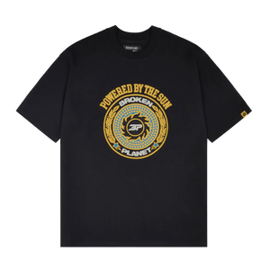 Broken Planet T-Shirt 'Powered By The Sun' - Midnight Black