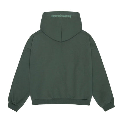 Broken Planet Zip Up Hoodie 'Emerald Green' - Kick Game