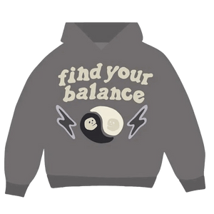Broken Planet Hoodie 'Find Your Balance' - Ash Grey