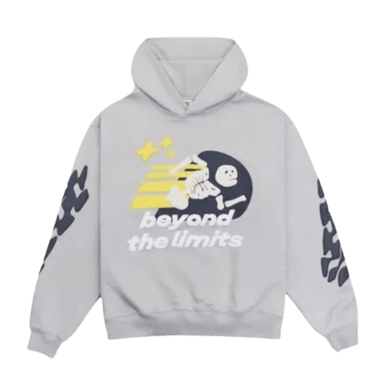 Broken Planet Market Hoodie 'Beyond The Limits' - Stone Grey - Kick Game
