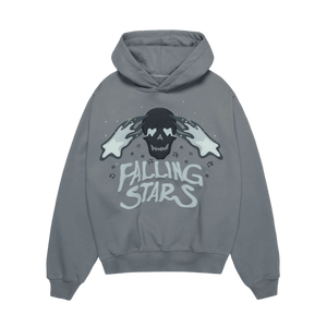 Broken Planet Hoodie 'Falling Stars' - Dark Grey
