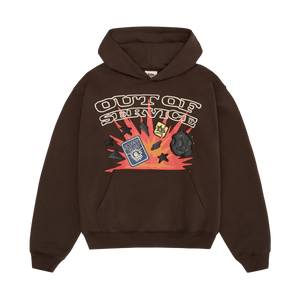 Broken Planet Out of Service Hoodie 'Mocha Brown'