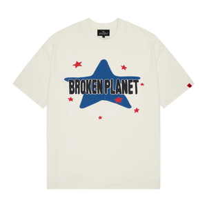 Broken Planet T-Shirt 'Star' - Vanilla White