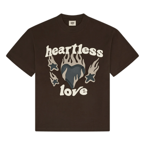 Broken Planet T-Shirt 'Heartless Love' - Mocha Brown
