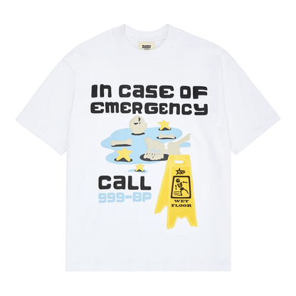 Broken Planet Market T-Shirt 'In Case of Emergency' - Snow White - Kick Game