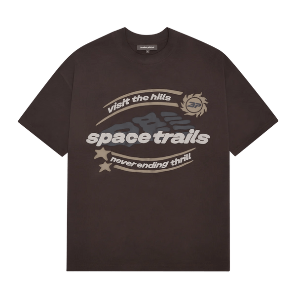 Planet Market T-Shirt 'Space Trails' - Mocha Brown - Kick Game