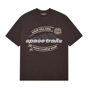 Broken Planet T-Shirt 'Space Trails' - Mocha Brown