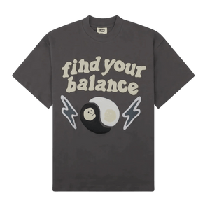 Broken Planet T-Shirt 'Find Your Balance' - Ash Grey