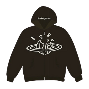 Broken Planet Zip Up Hoodie 'Grey'