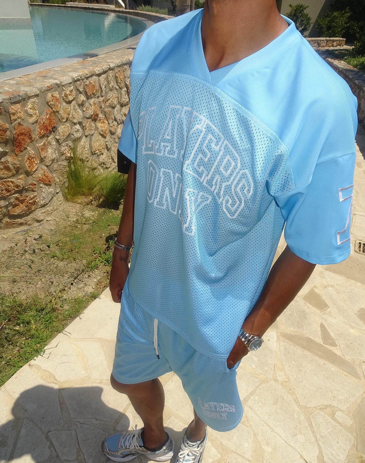 BLUE MESH JERSEY - Kick Game