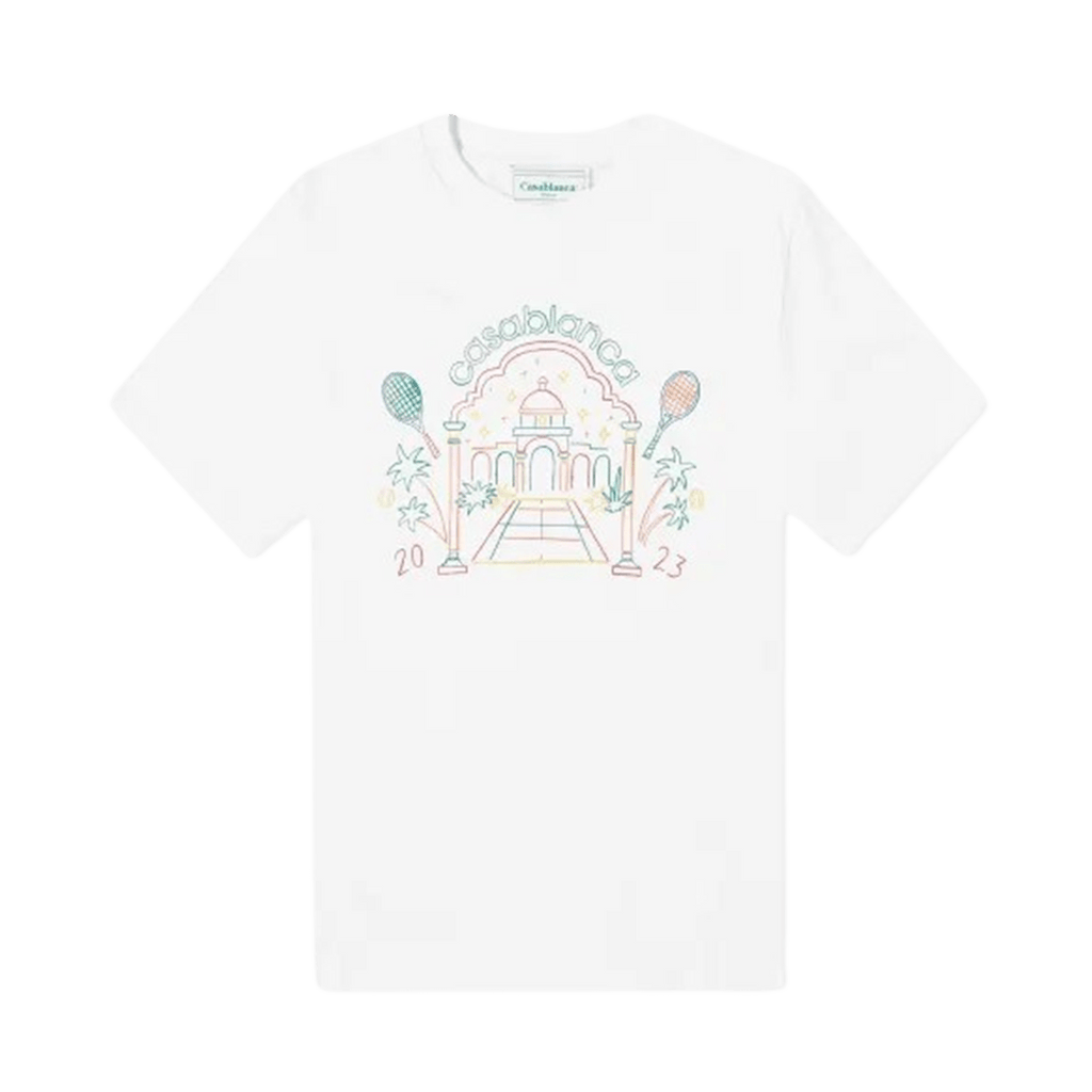 Casablanca Crayon Rainbow Temple T-Shirt 'White' - Kick Game