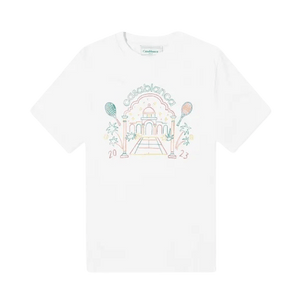 Casablanca Crayon Rainbow Temple T-Shirt 'White'
