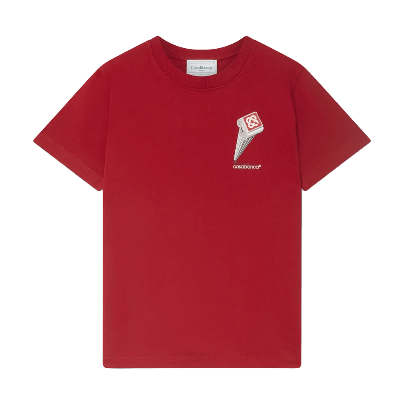 Casablanca Leaning Column T-Shirt 'Red' - Kick Game