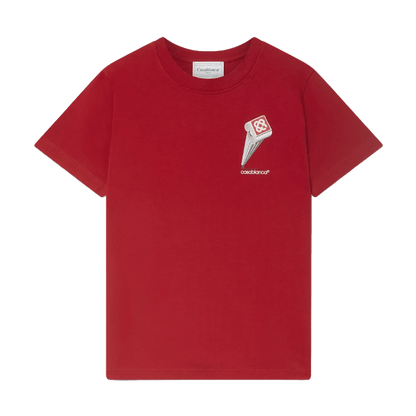 Casablanca Leaning Column T-Shirt 'Red' - Kick Game