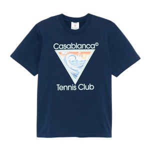 Casablanca Tennis Club Icon T Shirt 'Navy'