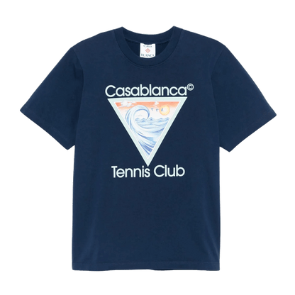 Casablanca Tennis Club Icon T Shirt 'Navy' - Kick Game