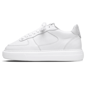 Cleens Court Trainer 'White Tumbled Leather'