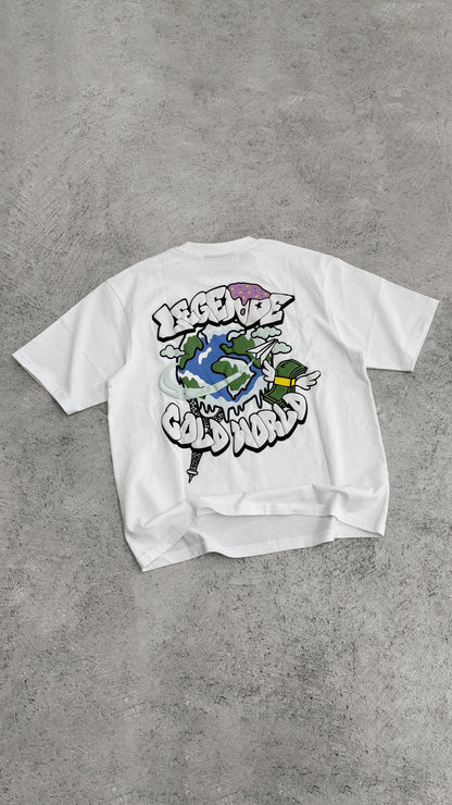 Legende Paris COLD WORLD T-SHIRT - WHITE - Kick Game