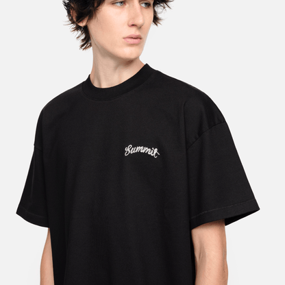 Summit Chainstitch T-Shirt 'Black' - Kick Game