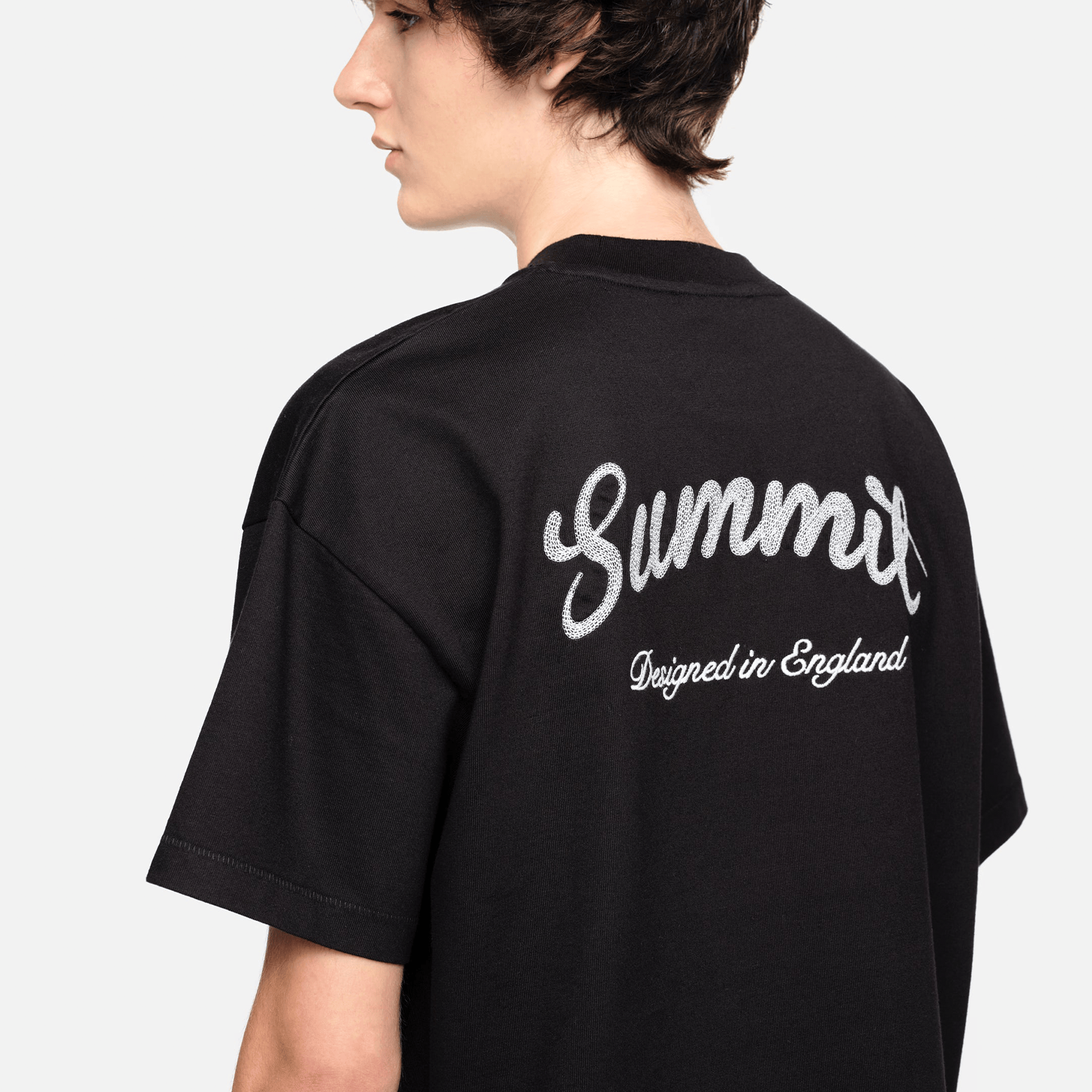 Summit Chainstitch T-Shirt 'Black' - Kick Game
