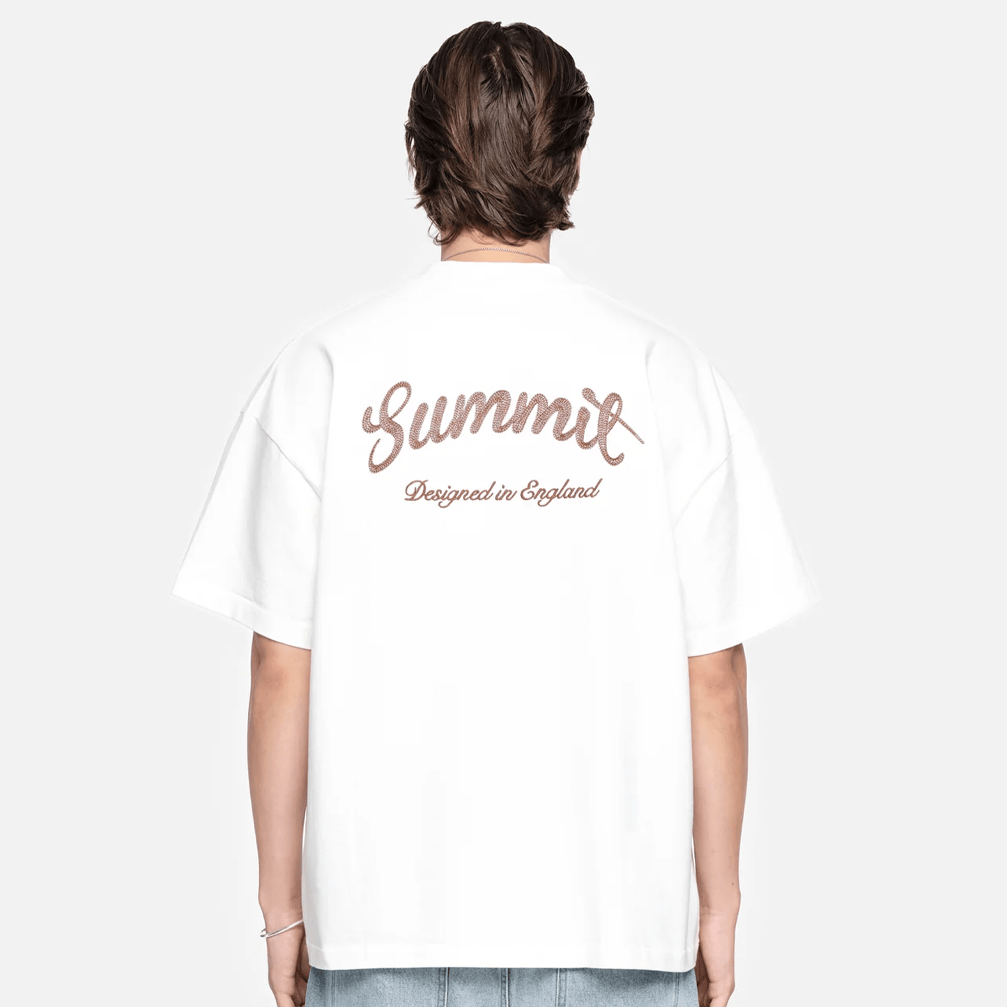 Summit Chainstitch T-Shirt 'Ecru' - Kick Game